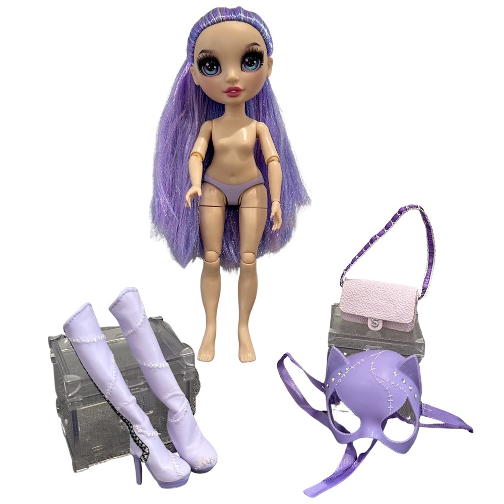 Rainbow High Rainbow Vision Costume Ball Fashion Doll Violet Willow 11” Naked
